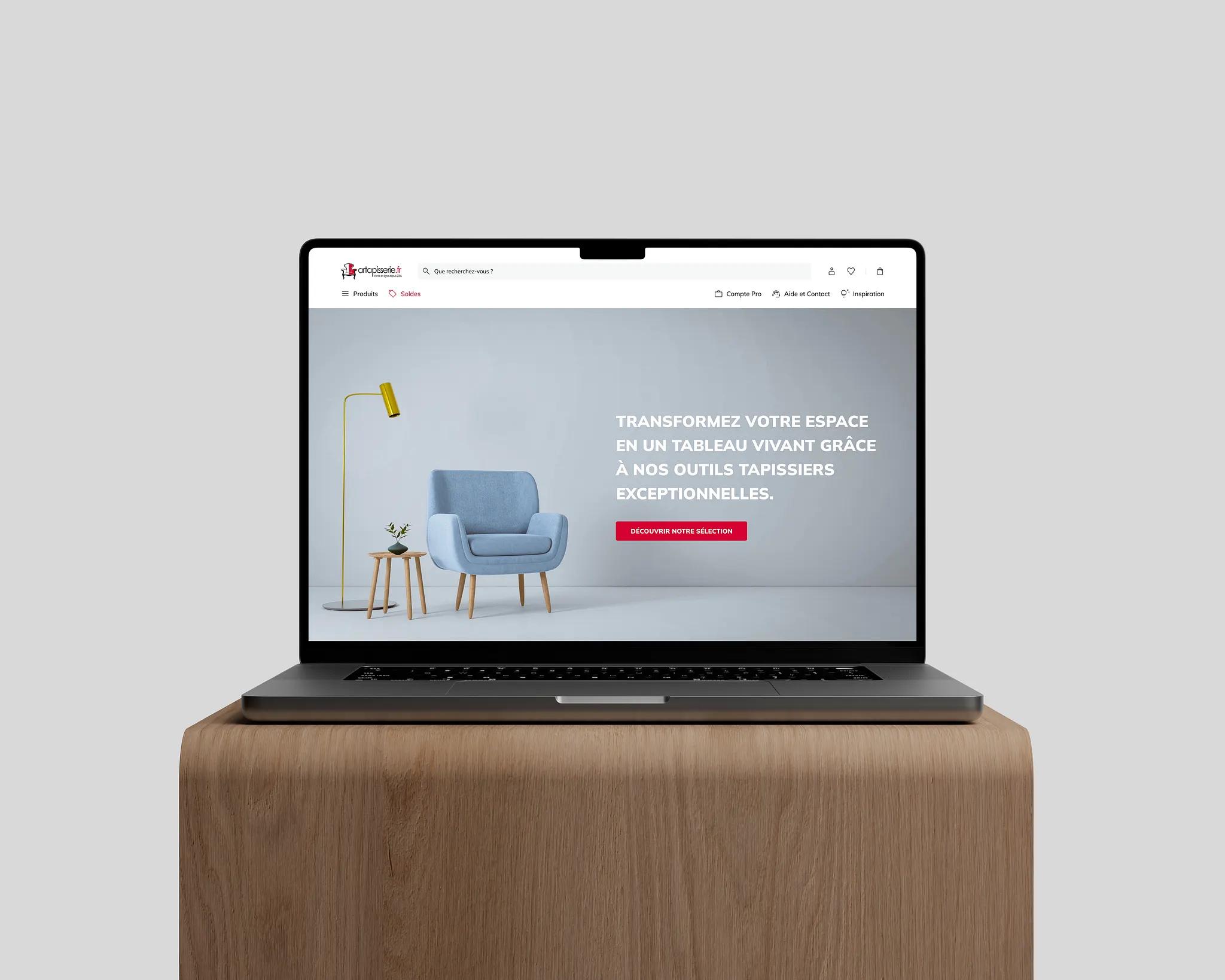 Artapisserie.fr — Présentation site e-commerce sur laptop